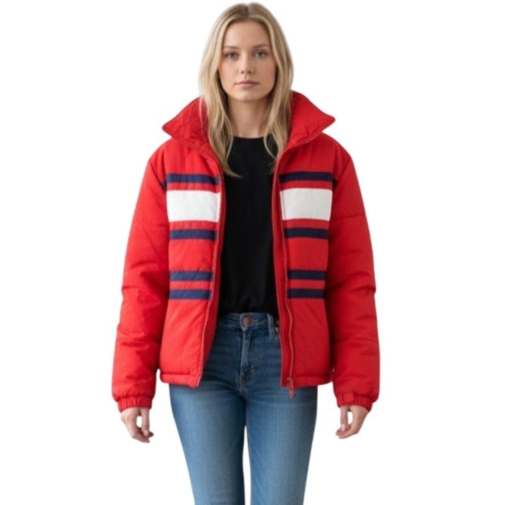 Vintage 70s Jean‎ Claude Killy Ski Jacket Womens EU 40 S/M Red Racing Stripe Ski